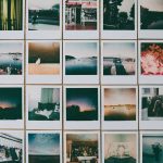 Photograph of collection of photographs, snippets of life.